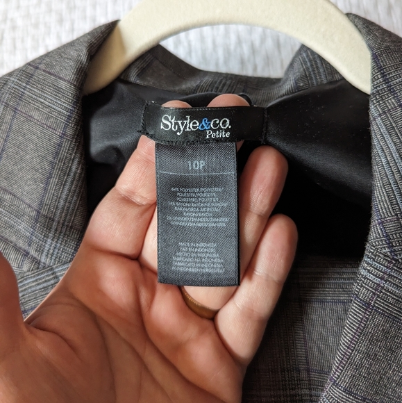 Women's Style & Co Jacket & Matching Pants in Gorgeous Plaid in Petite 10 - Picture 5 of 11